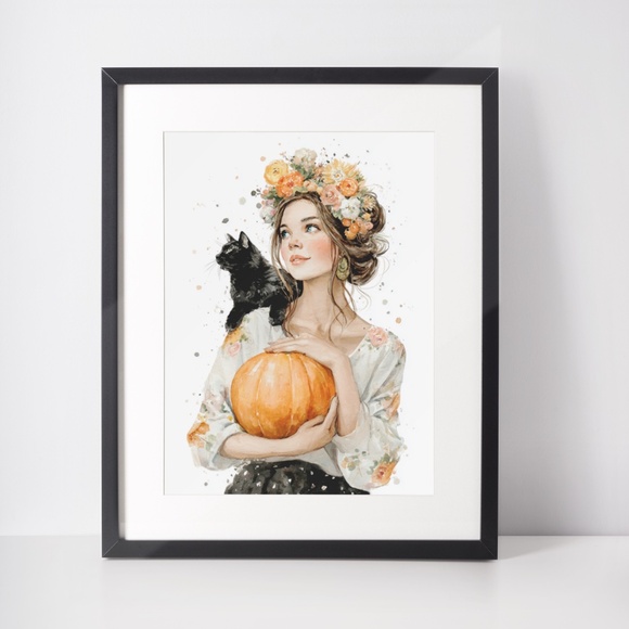 Enchanting Autumn - Fall Theme Wall Art Print Poster Unframed, Thanksgiving Gift - Picture 3 of 7